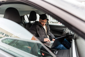 arbeiten im auto